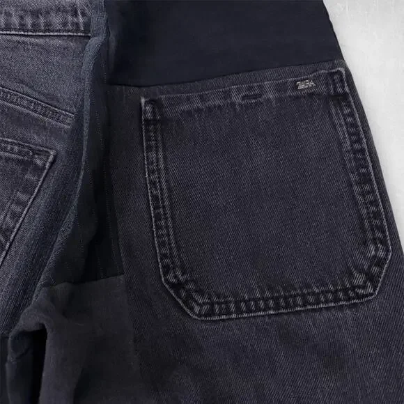 Heke Design Patchwork Jeans Wide Leg Upcycled Sustainable Women XS Black NZ Made - Picture 8 of 16